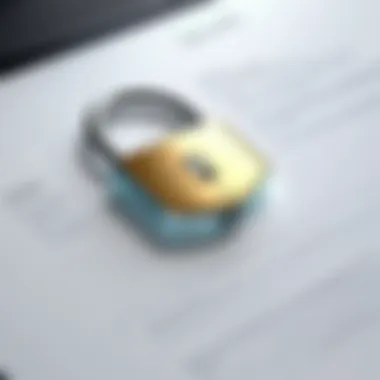 A secure digital lock symbolizing notes app security features