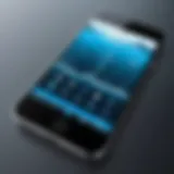 A sleek representation of the Water Widget interface on an iPhone screen