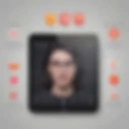 Illustration depicting the intricacies of Tinder profile creation on iOS