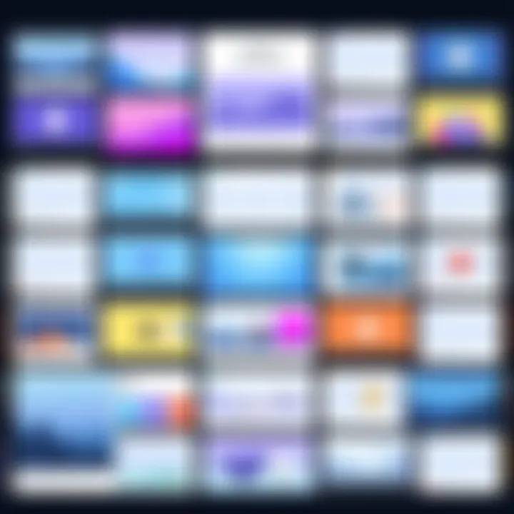 Variety of Video Templates for Creative Projects Variety of video templates displayed on a digital device