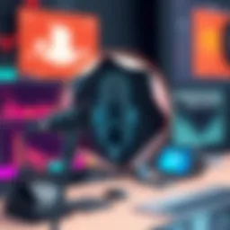 Visual representation of voice modulation technology.