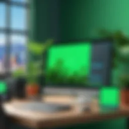 Wondershare Green Screen interface showcasing chroma key tools