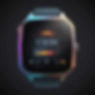 Colorful digital Zepp watch face display