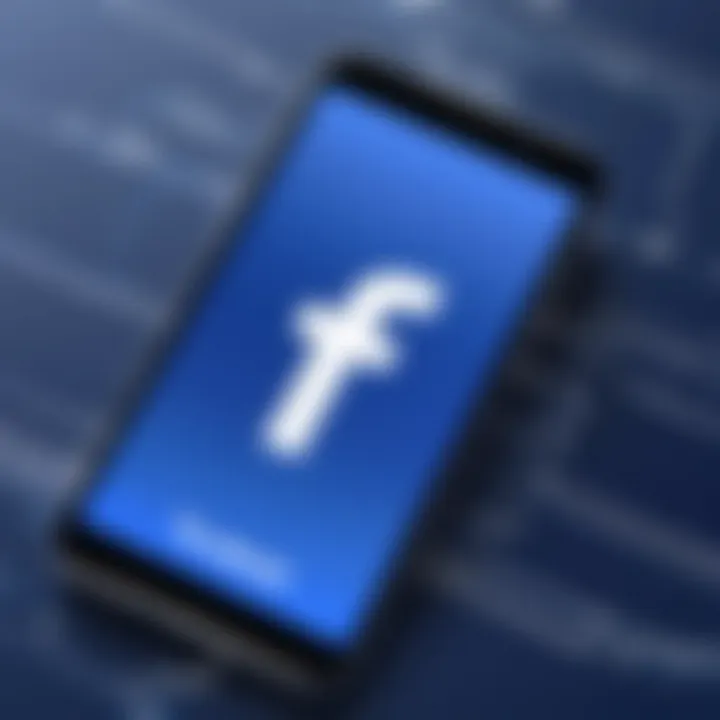 Facebook logo integrated with smartphone