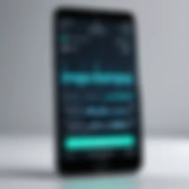 Lost Signal Indication on Smartphone A smartphone with a lost signal icon displayed on the screen
