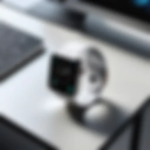 Sleek Apple Watch Displayed on Modern Desk