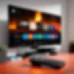 User navigating through Fire TV settings