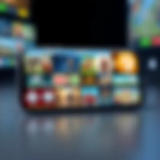 Diverse selection of free games on iPhone 6