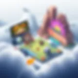 A captivating scene showcasing various genres of free iPad games.