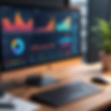 Performance Metrics Analysis User analyzing performance metrics on a computer