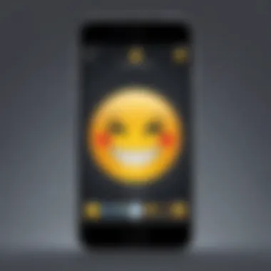 A futuristic depiction of emoji customization technology