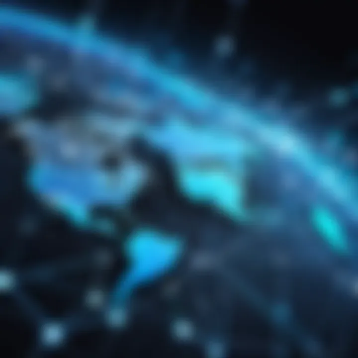 Global communication connectivity illustration