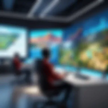 Education Enhanced by Gaming An engaging classroom setting where students learn through gaming technology.