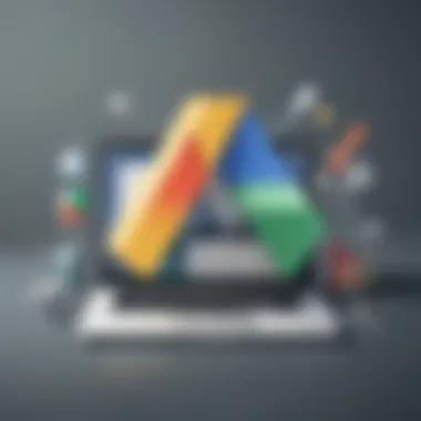 Cleaning Google Drive Illustration of removing unwanted content from Google Drive