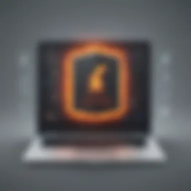 Firewall Protection Against Unauthorized Access Illustration of hacker blocked by firewall preventing unauthorized access