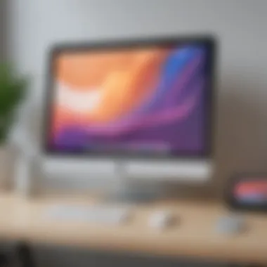 High-resolution monitor displaying vibrant colors ideal for Mac users