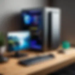 A detailed view of a computer setup for hosting a Minecraft server