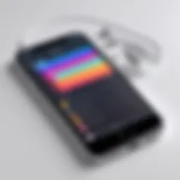 User exploring music downloading apps on iPhone
