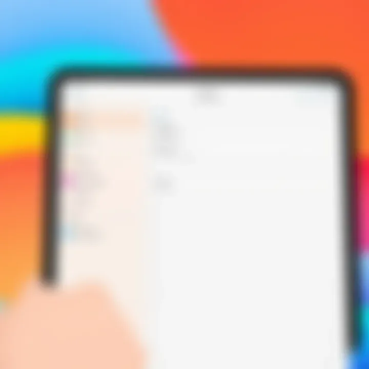 iPad Settings Menu for Reset Illustration of iPad settings menu for initiating a reset
