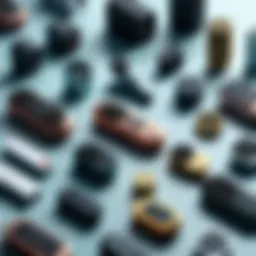 A collection of voice modulation devices showcasing various designs