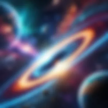 An animated wallpaper featuring cosmic elements and galaxies.