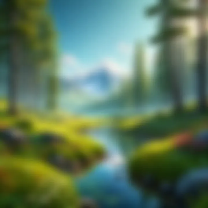 A vibrant animated wallpaper showcasing nature scenery.