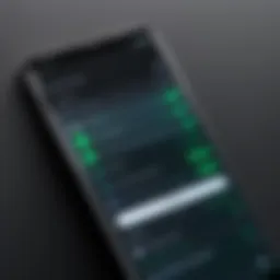 Screen showing app locking feature in settings