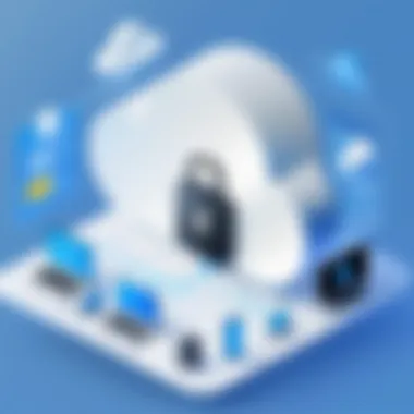 Visual representation of secure cloud storage