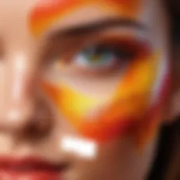 A vibrant example of a face filter applied to a portrait, showcasing enhanced features and colors.