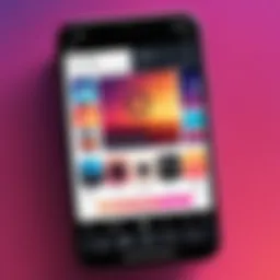 User interface of Instagram showing music options