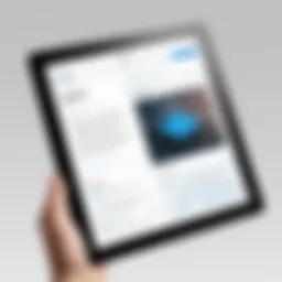 Scanning app interface on an iPad