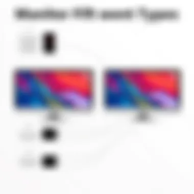 Diagram showing different connection types for monitors