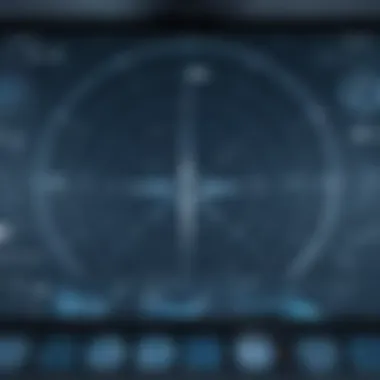 Radar Screen Showing Aircraft Positions A radar screen displaying aircraft positions