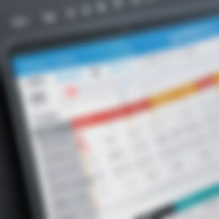 Close-up of a calendar with bill due dates highlighted