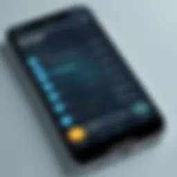 Smartphone displaying a bill reminder app interface