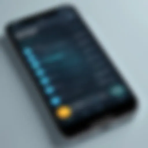 Smartphone displaying a bill reminder app interface