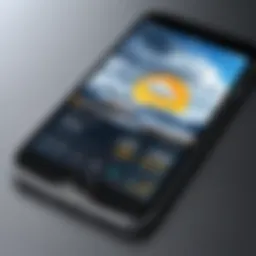 User interface of a weather alert app on iPhone showing real-time notifications