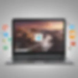 Innovative Chromebook with Microsoft Logo