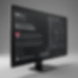 Innovative technology concept with dark screen