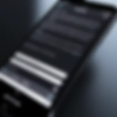 Text Editing Feature on iPhone Close-up of an iPhone screen displaying a text editing feature in a video