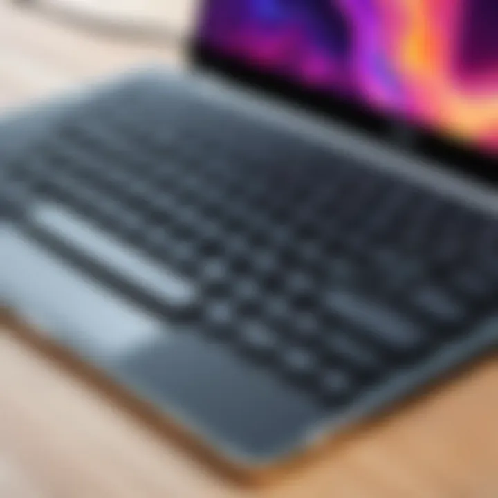 Jelly Comb silicone keyboard cover placed on a laptop showcasing its fit and protection