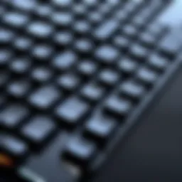 Close-up view of the Jelly Comb silicone keyboard cover highlighting texture and design