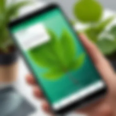 User experience illustration of Leafsnap app