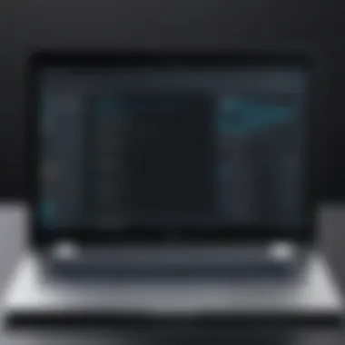 Optimized Linux Interface for Laptops A sleek laptop showcasing a lightweight Linux distribution interface
