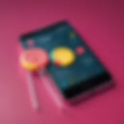 User interface of the Lollipop app showcasing its design and functionality