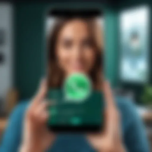 Initiating a video call on WhatsApp