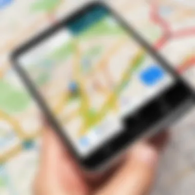 Map navigation on Android screen