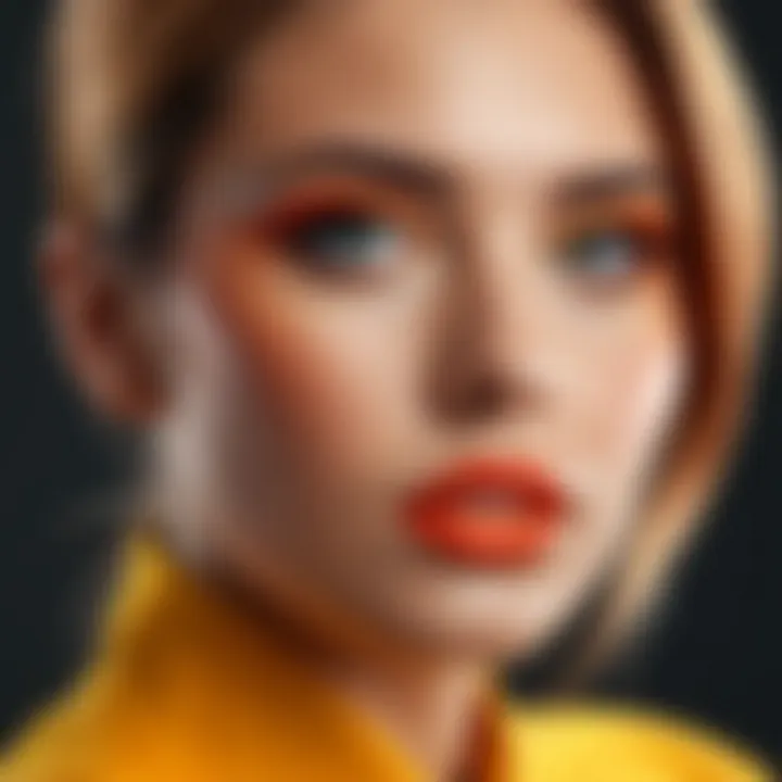 An example of color contrast between subject and background