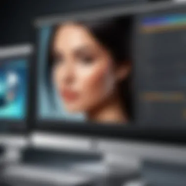 Advanced Editing Software for Background Removal Editing software showcasing background removal tools