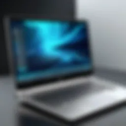HP laptop screen in flipped view showcasing versatility